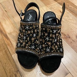 Free people platform heels, 4 inch, size 7, never worn